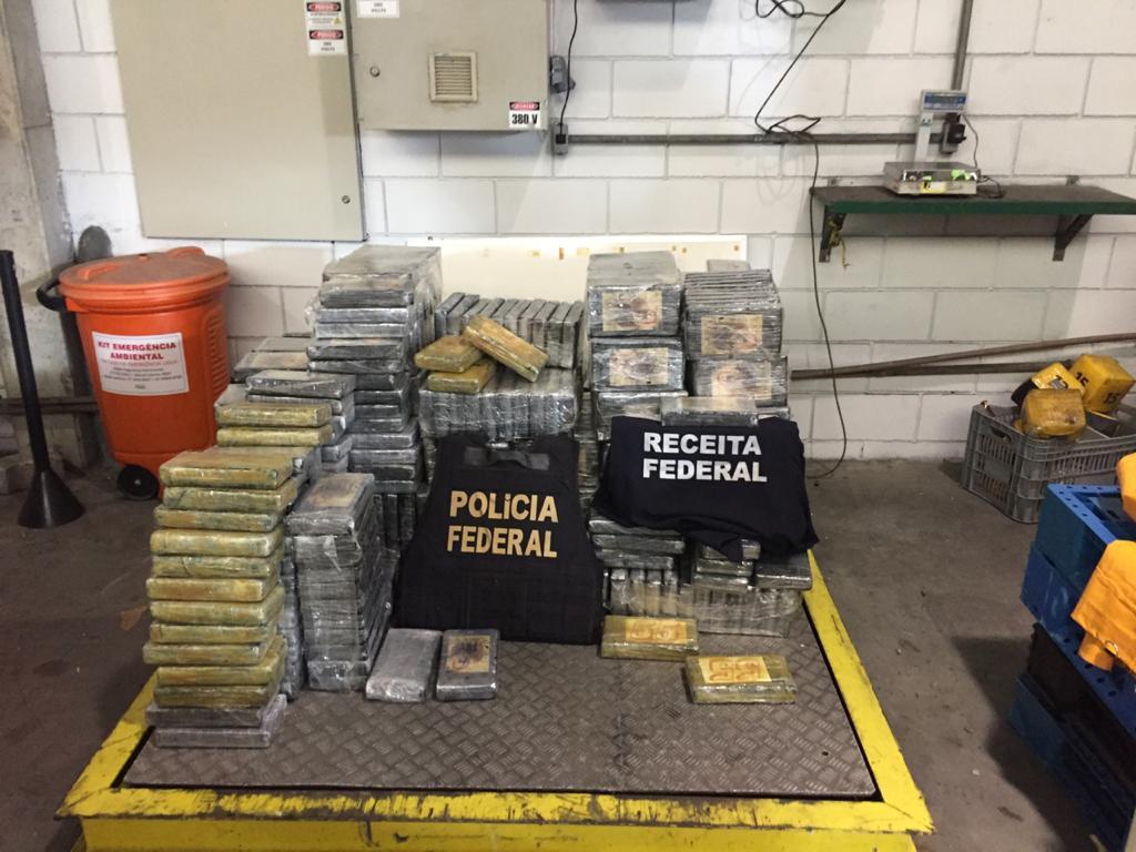 Receita apreende 600 kg de cocaína no Porto de Itapoá
