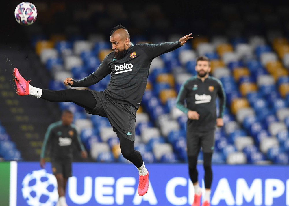 Vidal está no time titular do Barça. (Divulgação / Champions League)