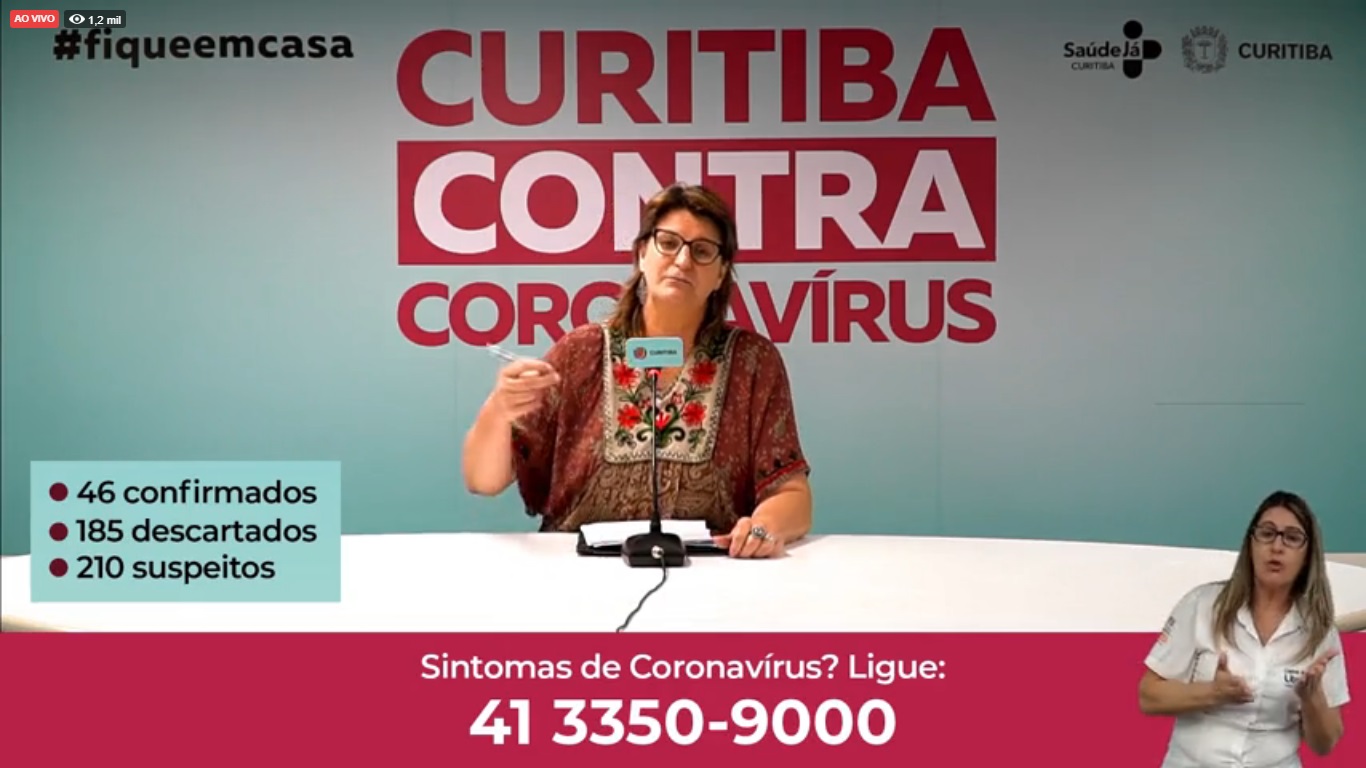 A infectologista Marion Burger, responsável por divulgar o boletim do coronavírus em Curitiba. (Reprodução / Prefeitura de Curitiba)