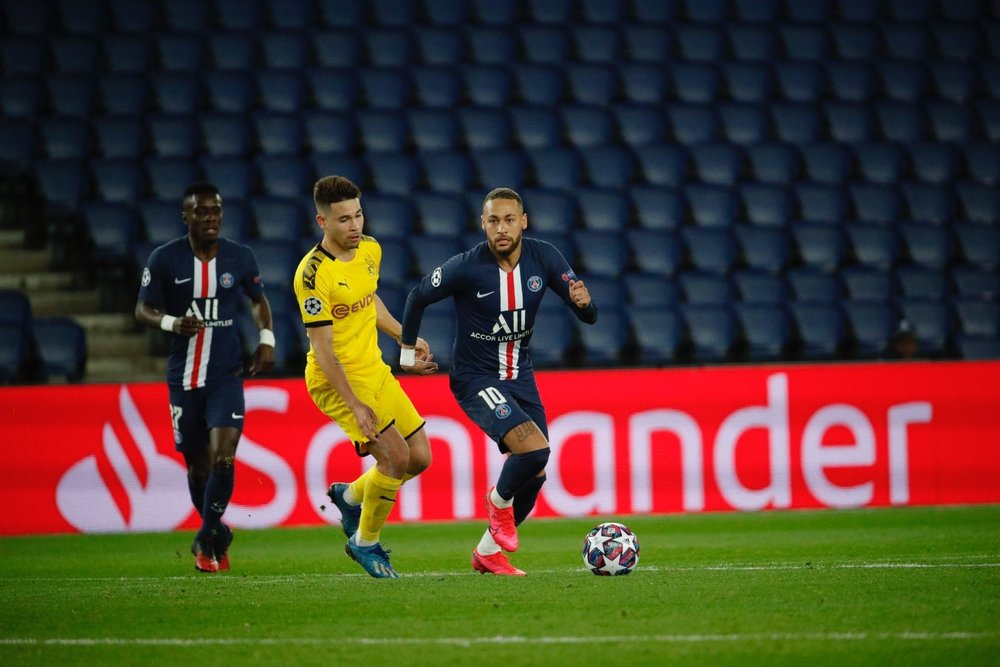 Neymar marcou o primeiro gol do PSG no jogo. (Reprodução / Site oficial do PSG)
