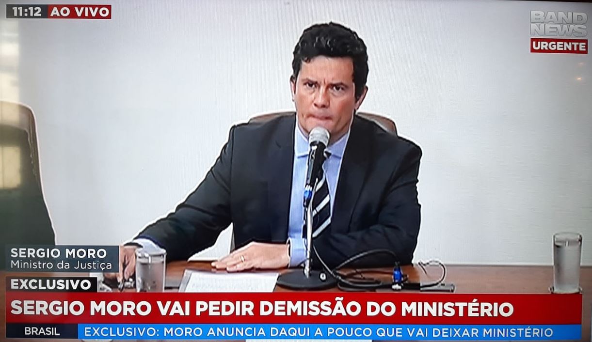 Ex-ministro Sergio Moro deixa governo/Reprodução