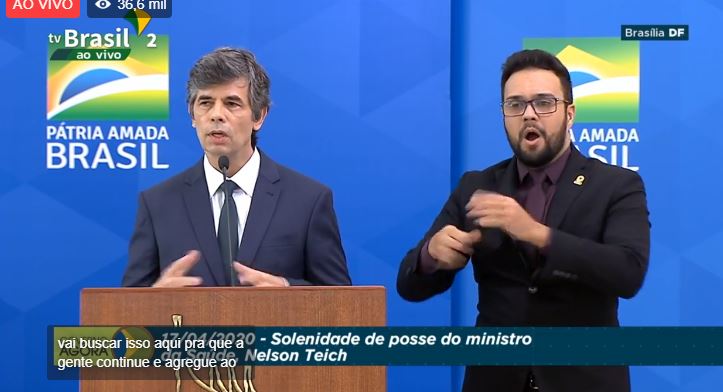 Toma posse o novo Ministro da Saúde Nelson Teich; Bolsonaro agradece Mandetta