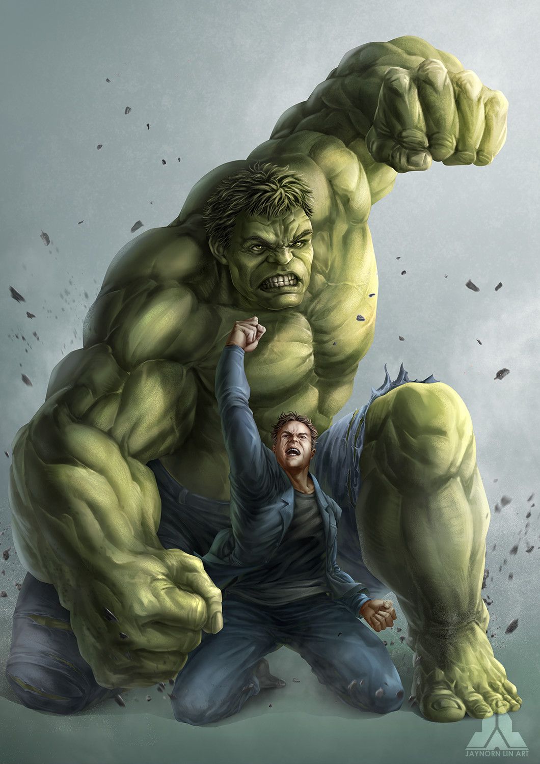 A força interior do Gigante Verde, Cicatriz Verde, o Incrível Hulk