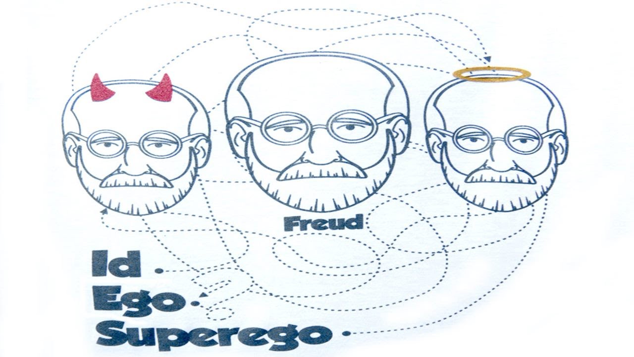 Freud e a sessão com Id, Ego e Superego sobre drogas