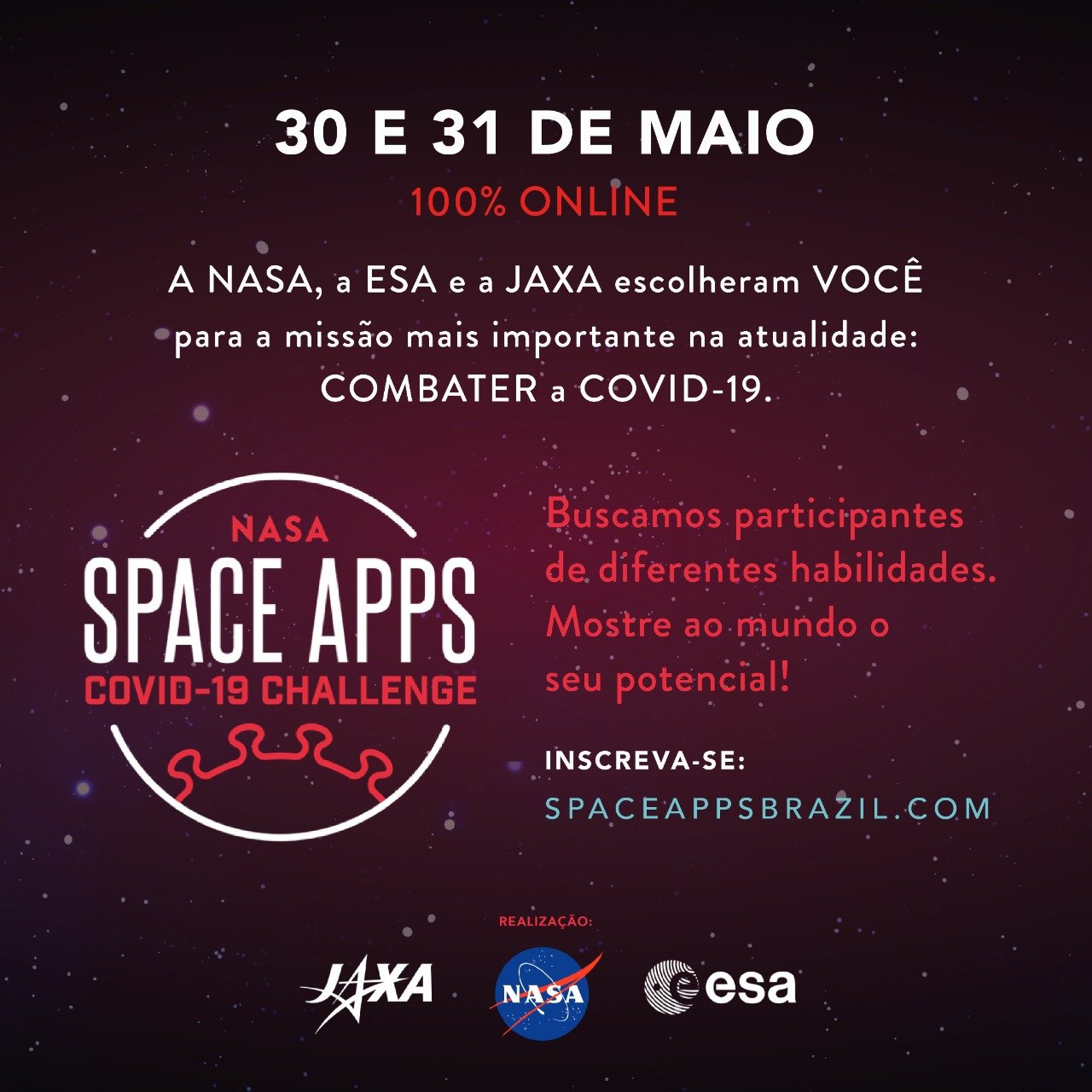 Foto: Colaboração/NASA Space Apps COVID-19