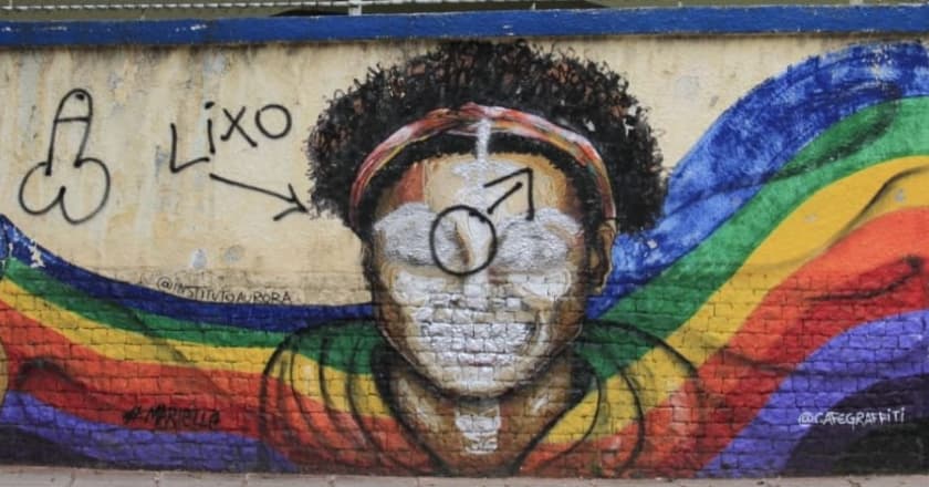 grafite marielle curitiba vandalismo