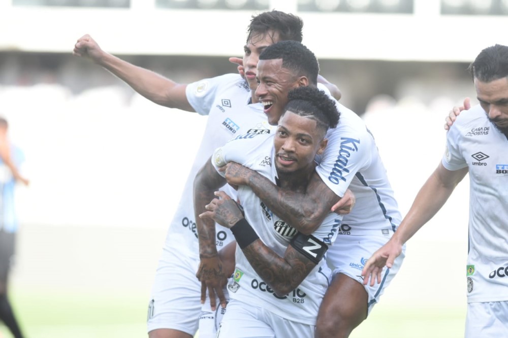 Santos vence Grêmio com gols de Marinho e entra na zona de Libertadores