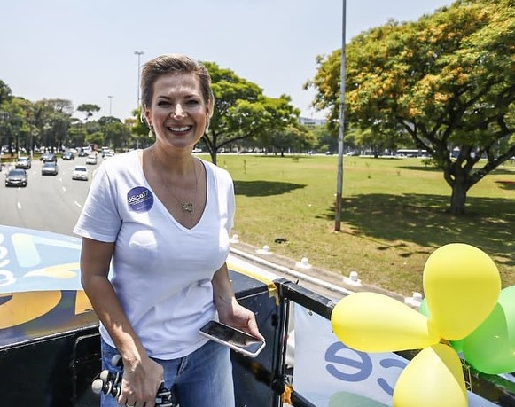 Joice Hasselmann, do PSL, declara apoio ao tucano Bruno Covas em São Paulo