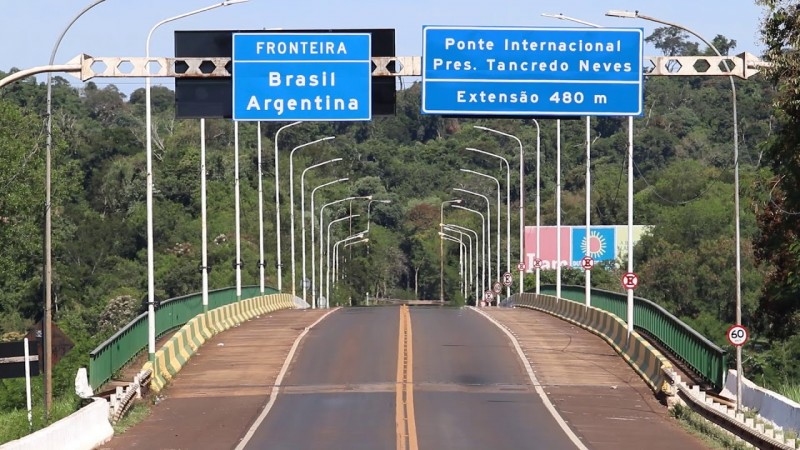  Ponte Internacional Tancredo Neves, que liga Foz do Iguaçu à Puerto Iguazú, no lado argentino, seguirá fechada. Divulgação