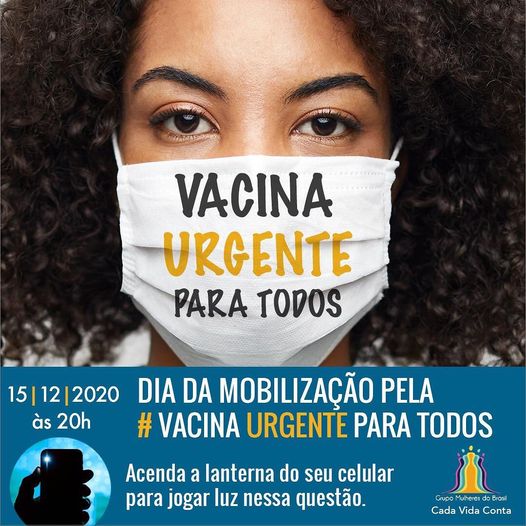 Covid-19: Grupo Mulheres do Brasil lança campanha Vacina Urgente para Todos