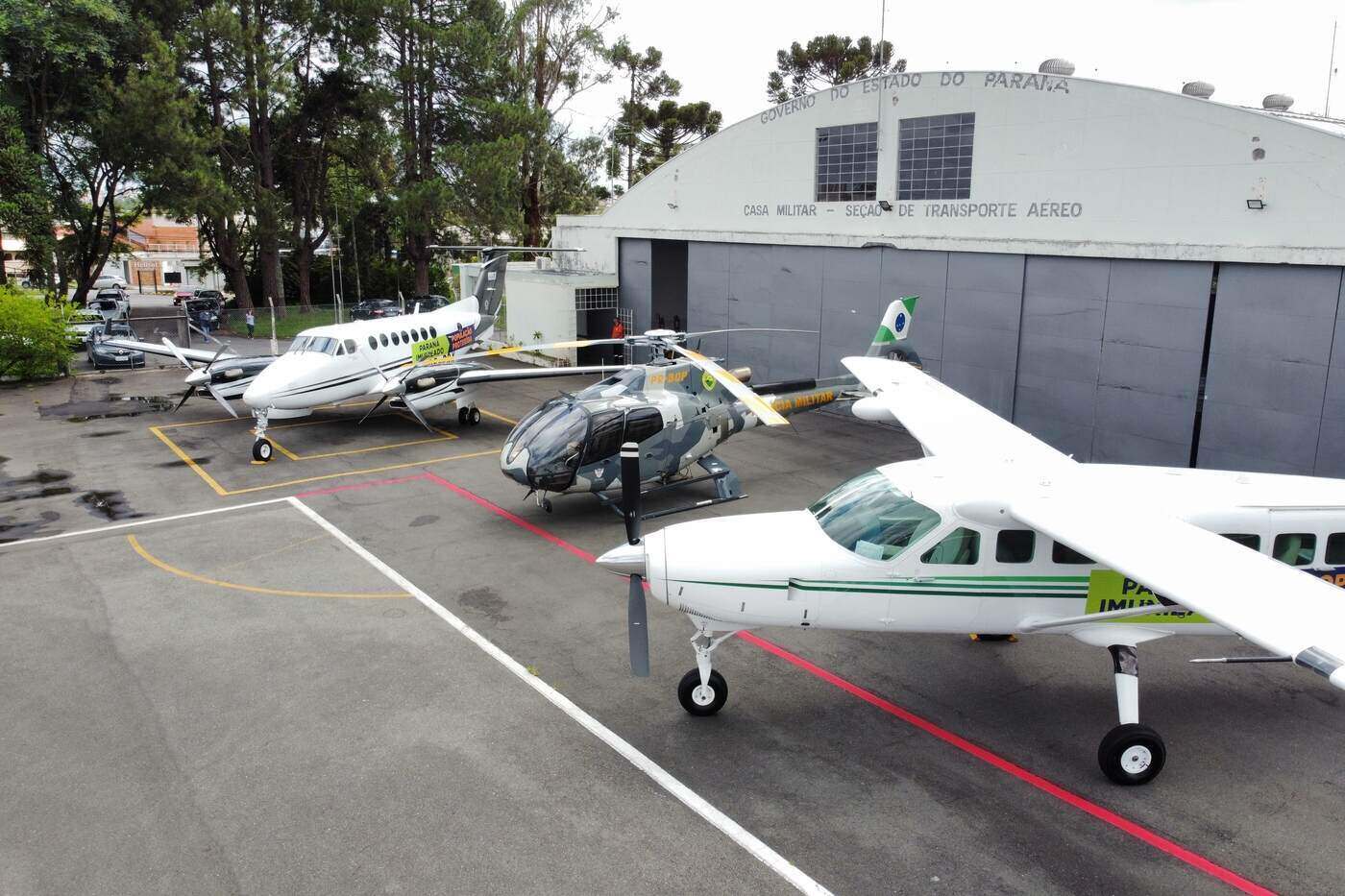 Paraná conta com aviões e helicóptero no transporte da vacina contra a covid-19