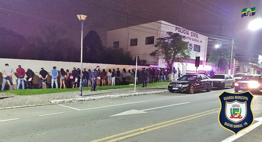 Guarda Municipal encerra festa rave e leva 40 pessoas à delegacia, em Quatro Barras