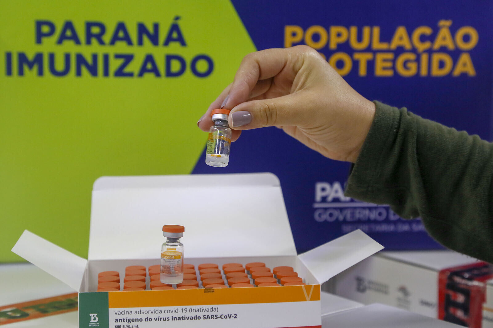 Paraná imunizado, distrubuição das vacinas para regionais de saúde no Cemepar
Foto: Gilson Abreu/AEN