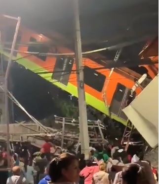 acidente no metrô do México