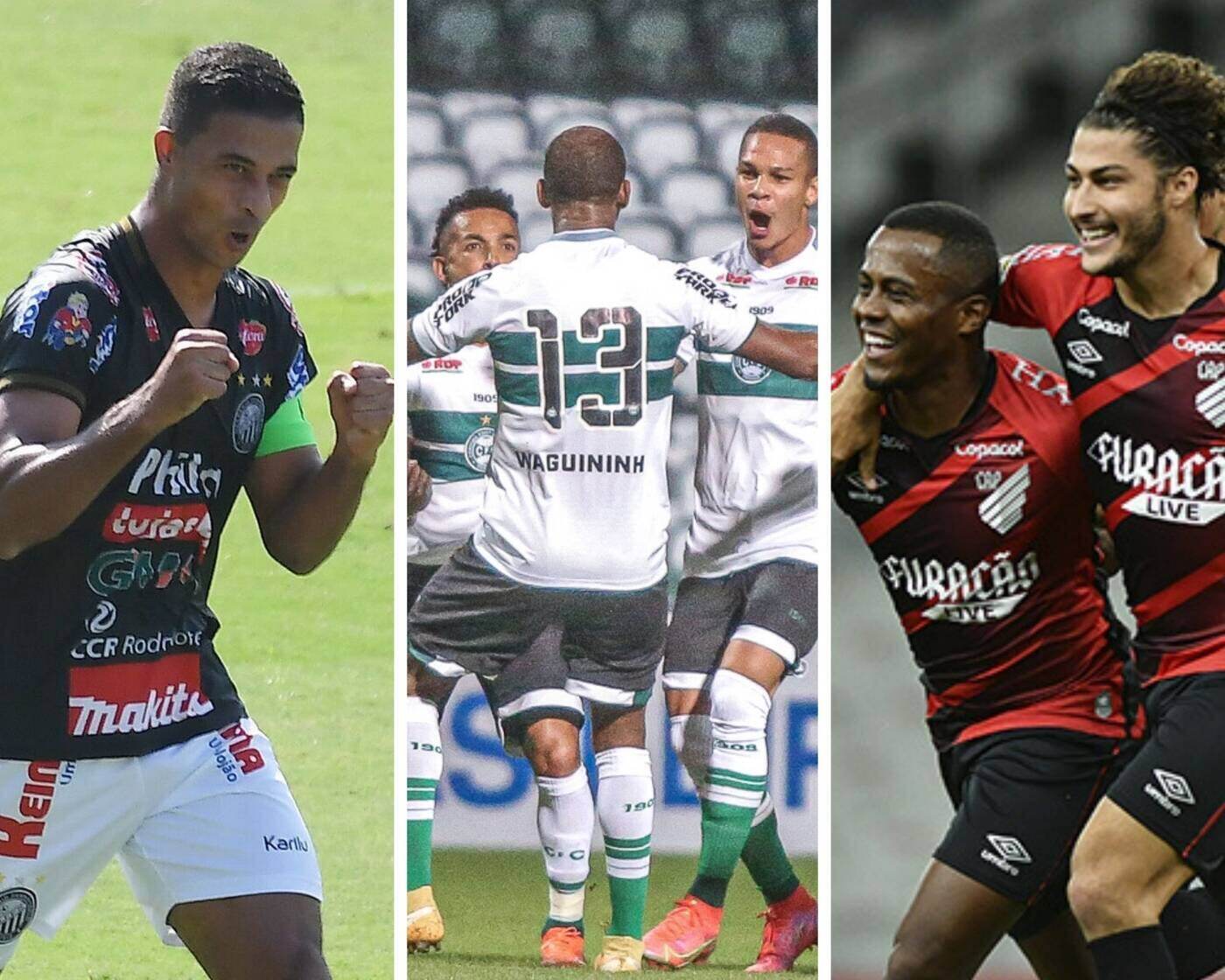 (Fotos: Alexandre Durão/Código 19/Folhapress Divulgação Coritiba e José Tramontin/athletico.com.br)