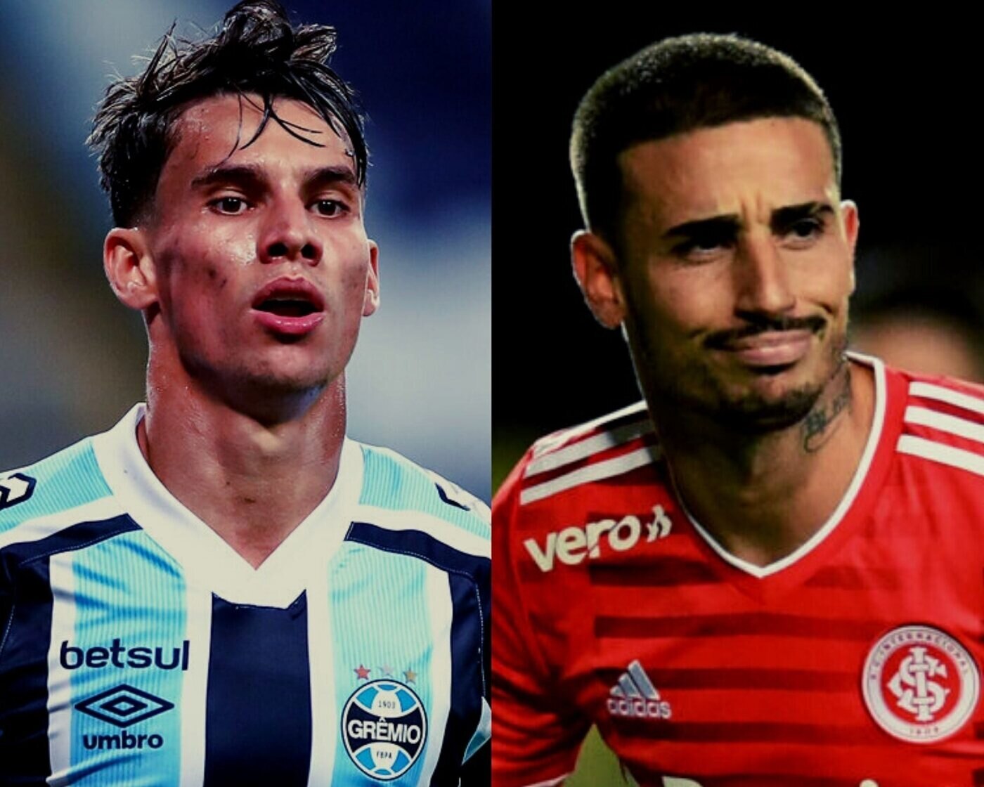 (Fotos: Lucas Uebel/Grêmio e Ricardo Duarte/Internacional)