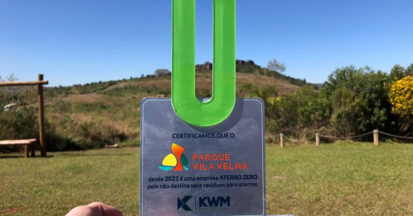 O Parque Vila Velha conquistou o selo Aterro Zero pela gestão de resíduos sólidos