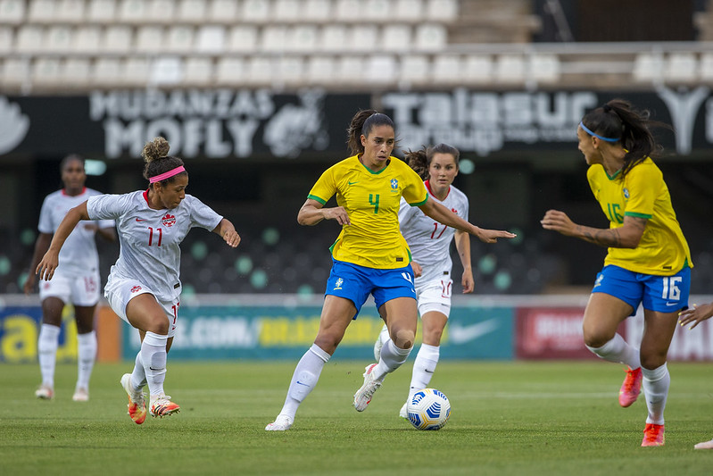 Seleção feminina: Brasil empata com o Canadá no último amistoso antes das Olimpíadas