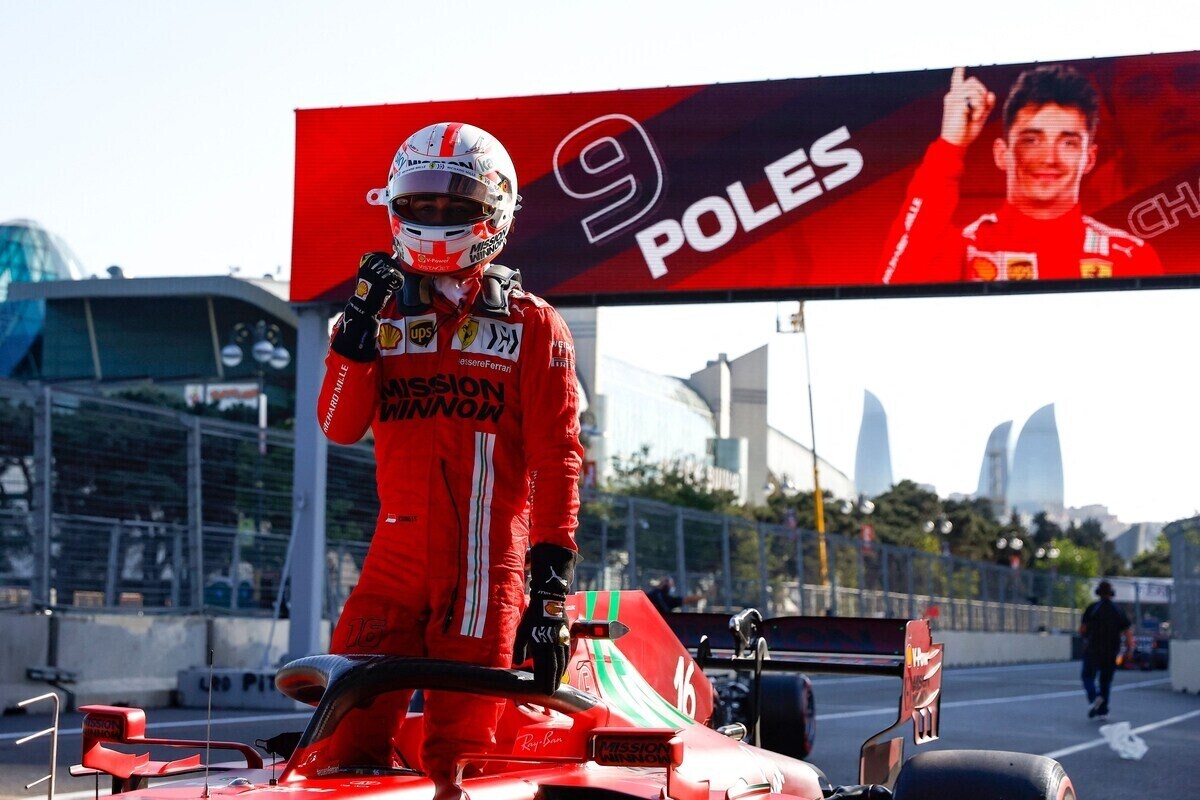 No GP do Azerbaijão, Charles Leclerc conquista segunda pole consecutiva