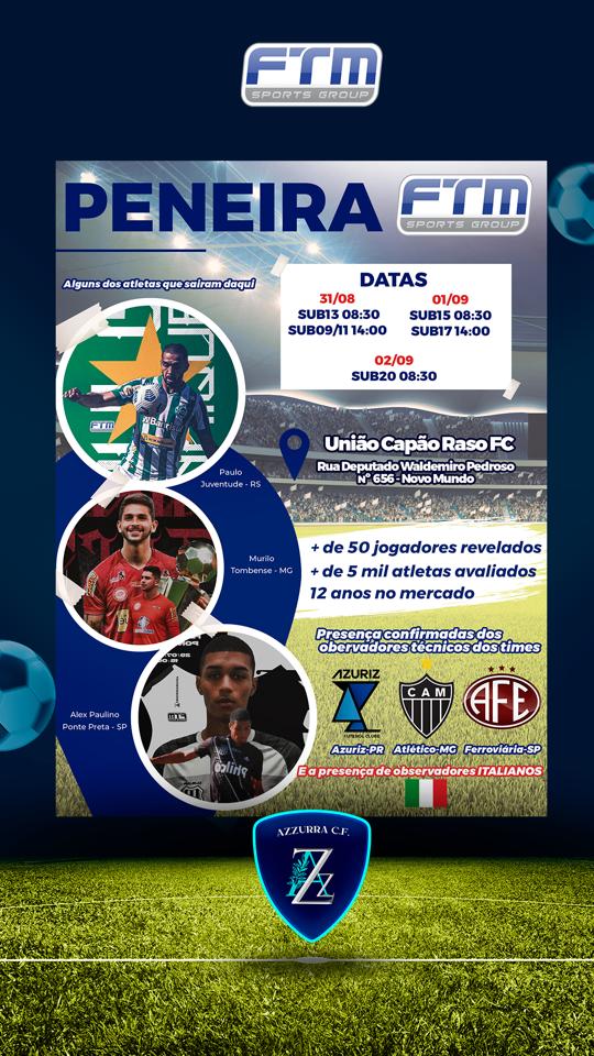 Azzurra CF e União Capão Raso promovem peneira com avaliadores italianos e de grandes clubes do Brasil