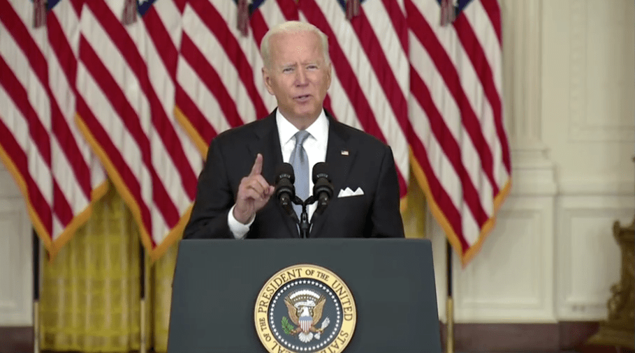 Joe Biden discurso retirada tropas EUA Afeganistão Taleban