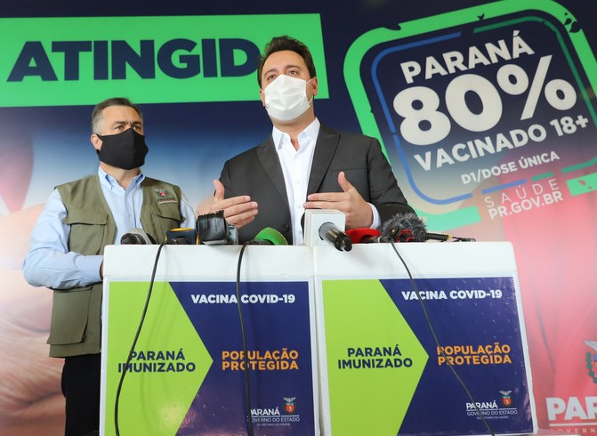 Covid: Com 80% dos adultos vacinados, Paraná bate meta com duas semanas de antecedência