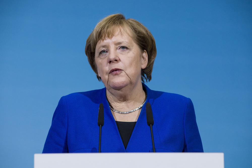 ***ARQUIVO*** BERLIN,ALEMANHA, 12.01.217: A chanceler alemã, Angela Merkel e líder dos social-democratas alemães (SPD), durante as negociações preliminares da coalizãoem Berlim. (Foto: A.v.Stocki/Brazil Photo Press/Folhapress)