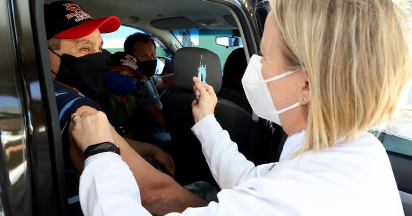 População vacinada contra a covid-19 no Brasil