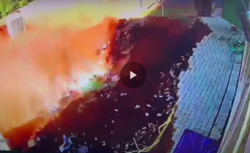Vídeo mostra momento exato do desabamento na Gleba Palhano, em Londrina