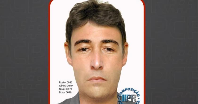 PCPR divulga retrato falado de suspeito de roubo e agressão, em Matinhos